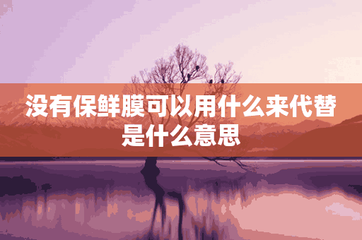 没有保鲜膜可以用什么来代替是什么意思